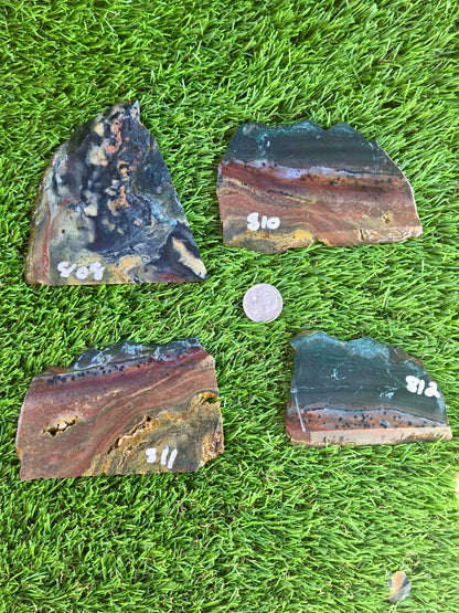 Indonesian Magnetic Banded Jasper Slabs Q808–812