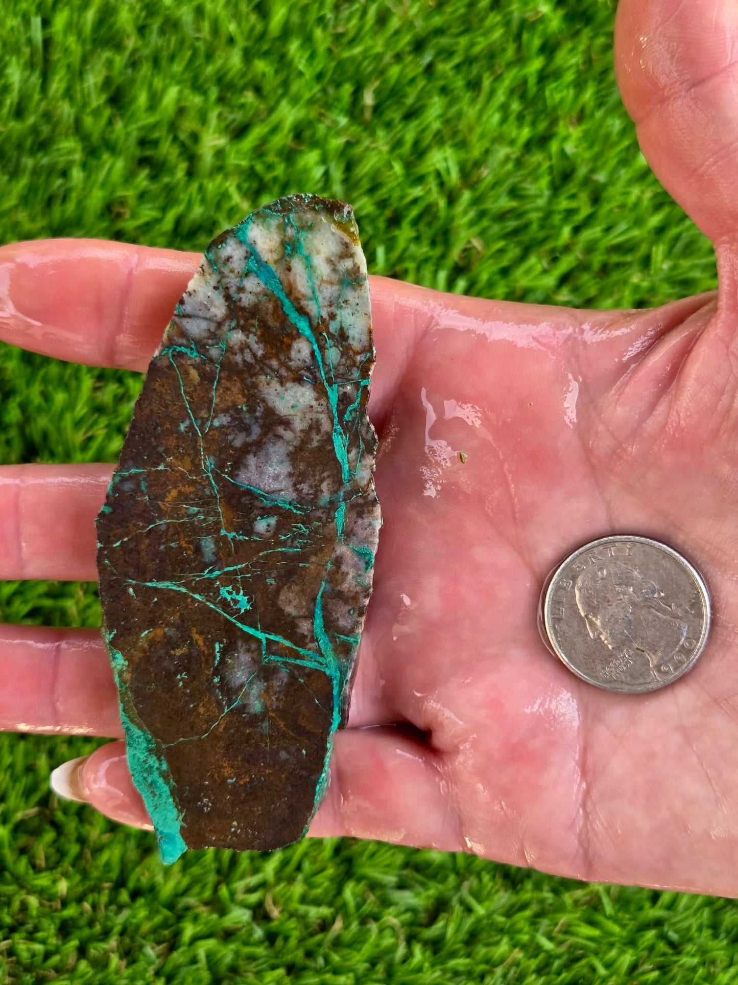 Globe Chrysocolla Spiderweb Slabs R871–878