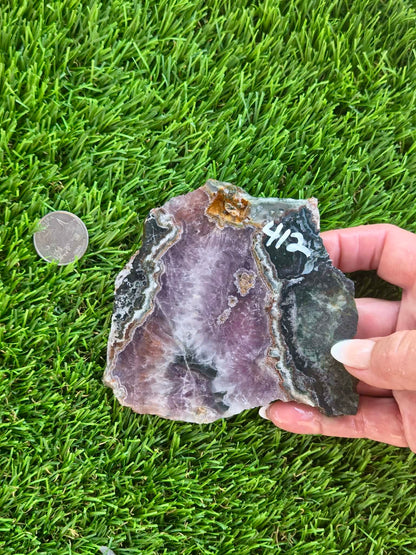 Banded Amethyst & Agate Slabs H409-414