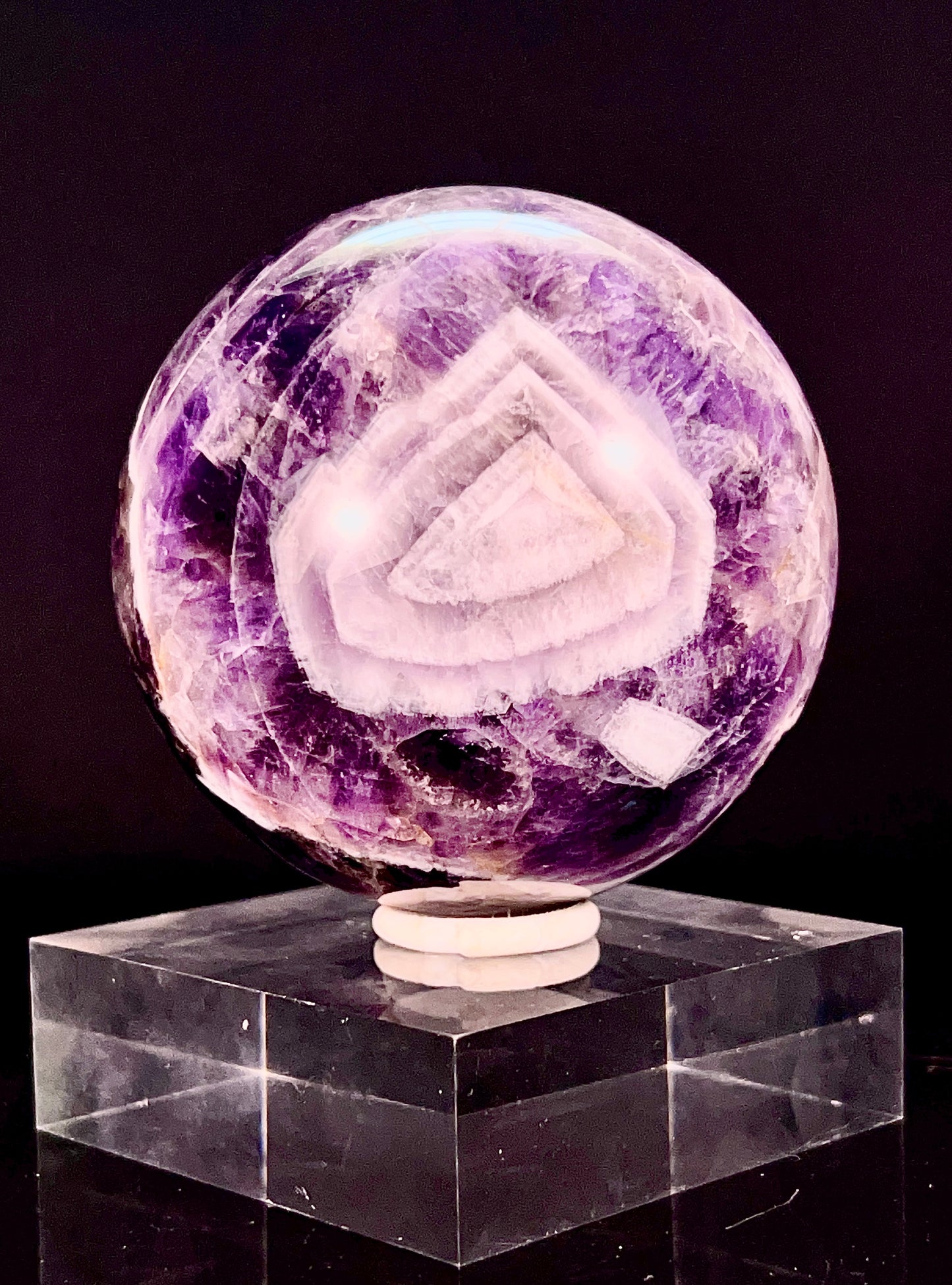 Dream Amethyst Chevron Crystal Spheres 266g-936g