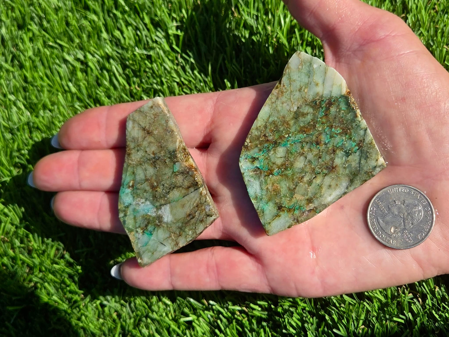 Globe Chrysocolla, Malachite & Quartz Slab Bundle SB 146