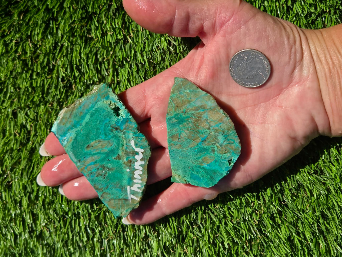 Globe Chrysocolla, Malachite & Quartz Slab Bundle SB 134