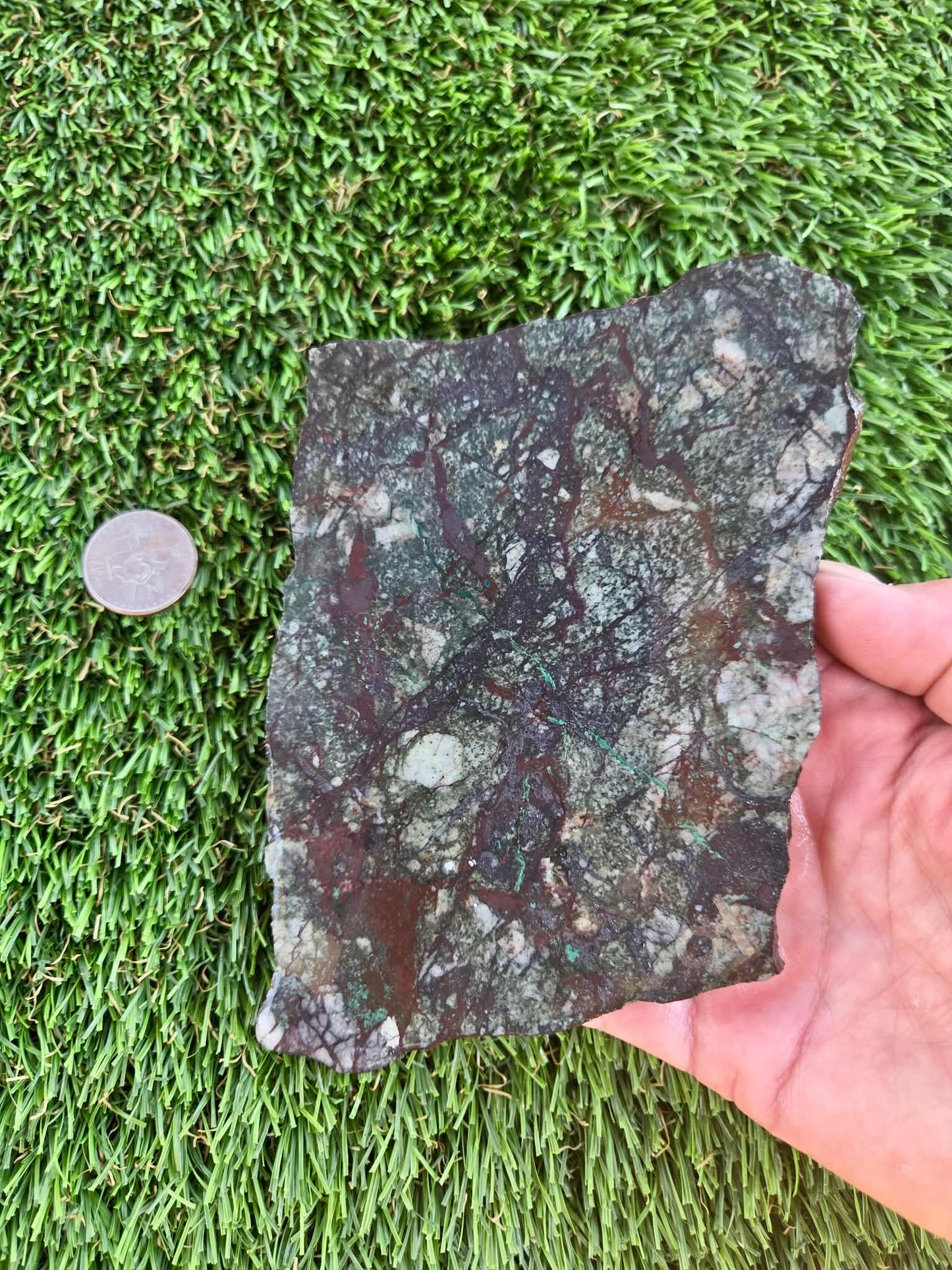 Globe Chrysocolla Hematite & Quartz Slabs D201-204
