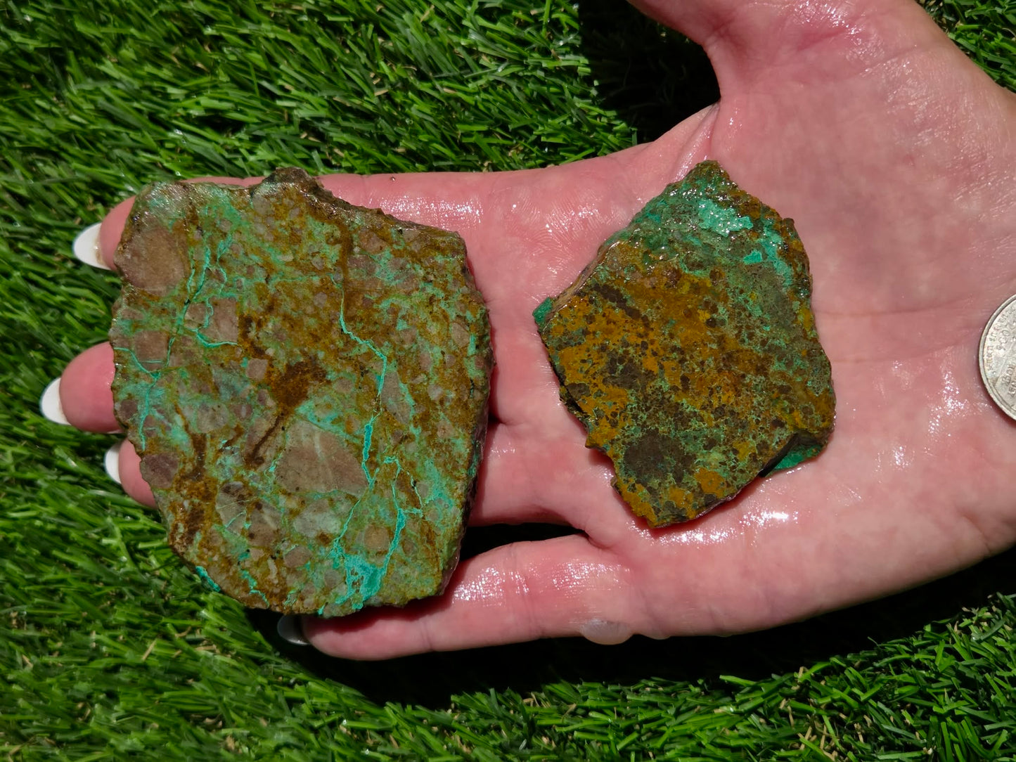 Dominican Mine Chrysocolla & Hematite Slab Bundle SB121