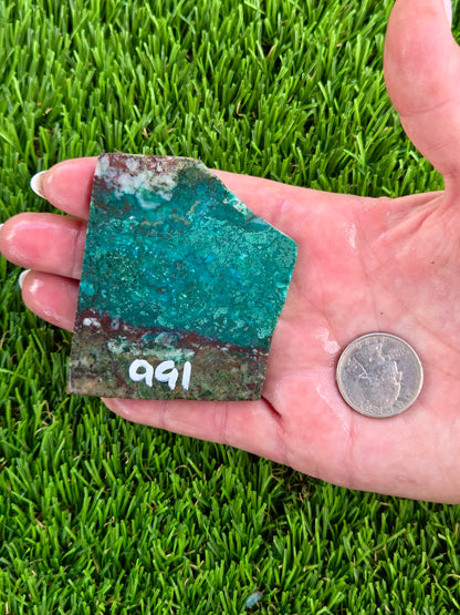 Globe Chrysocolla & Malachite Slabs V991–995