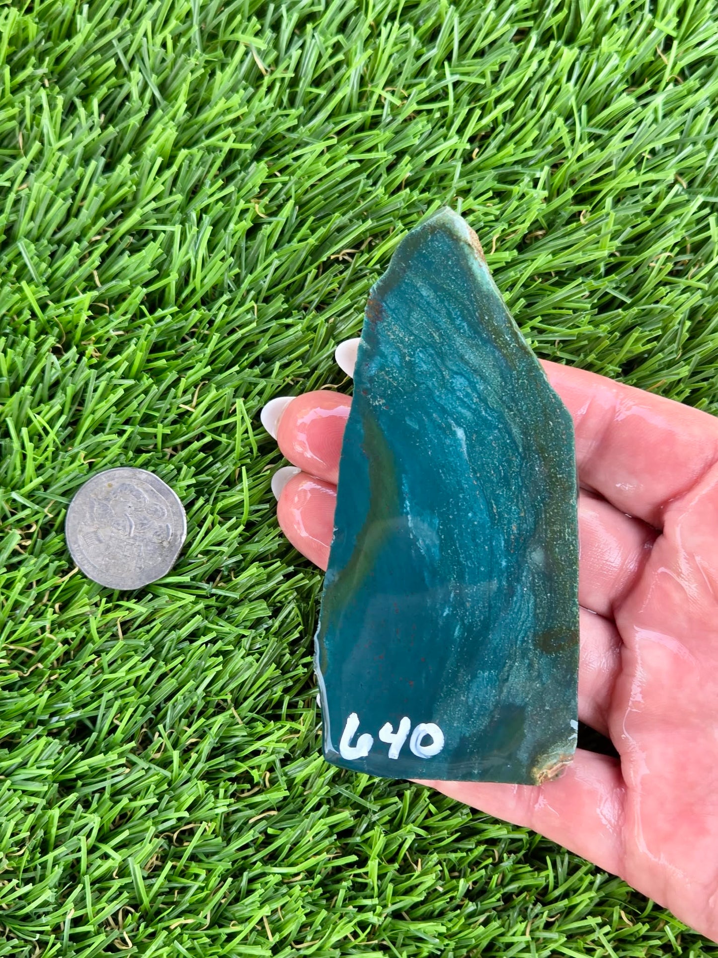 Blue-Green Jasper Slabs M639-644