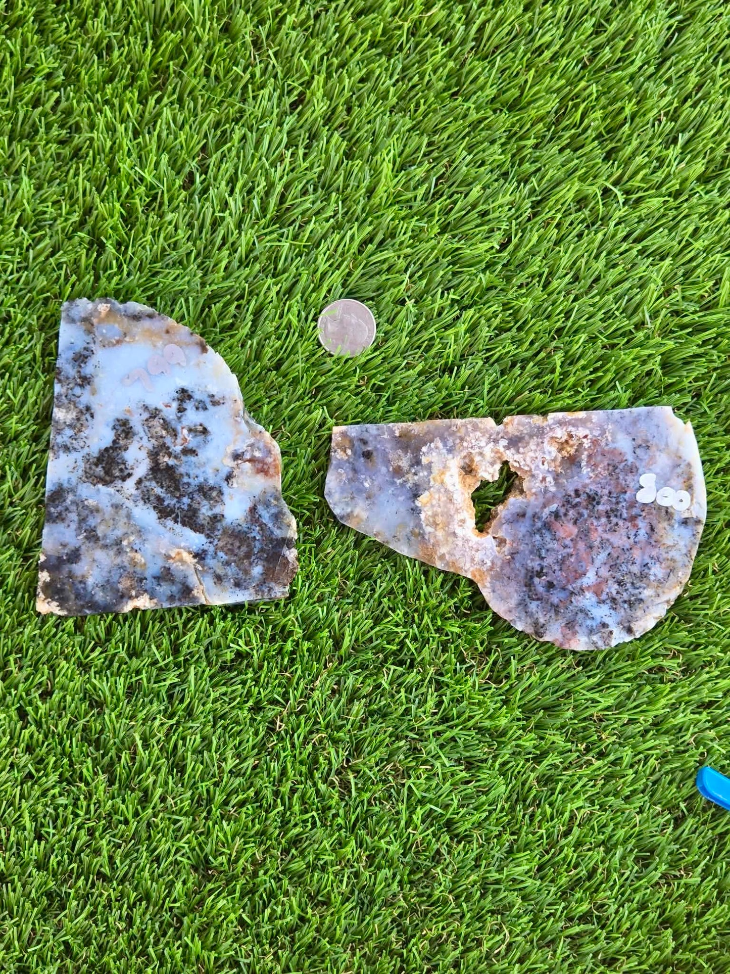 Moss Agate with Dendritic Inclusions Slabs Q799–800