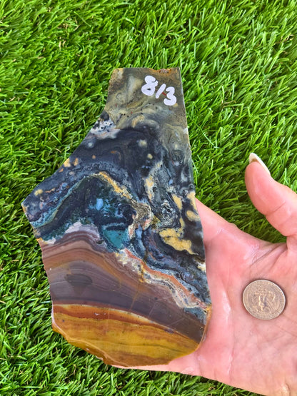 Indonesian Magnetic Banded Jasper Slabs Q813–819