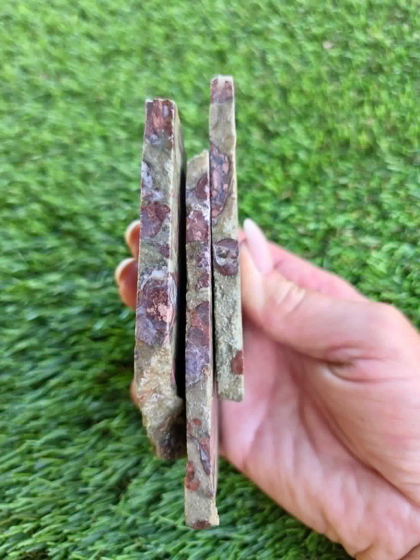 Green Mushroom Rhyolite Slabs G360-362