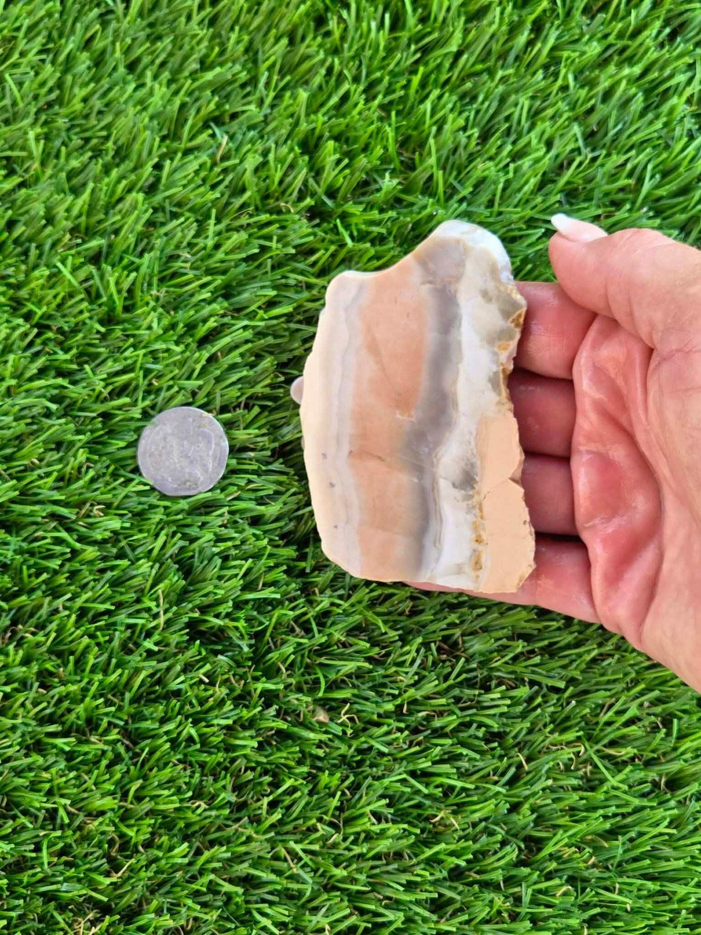 Brecciated Chalcedony Agate – Peach/Pastel Slabs L563-566