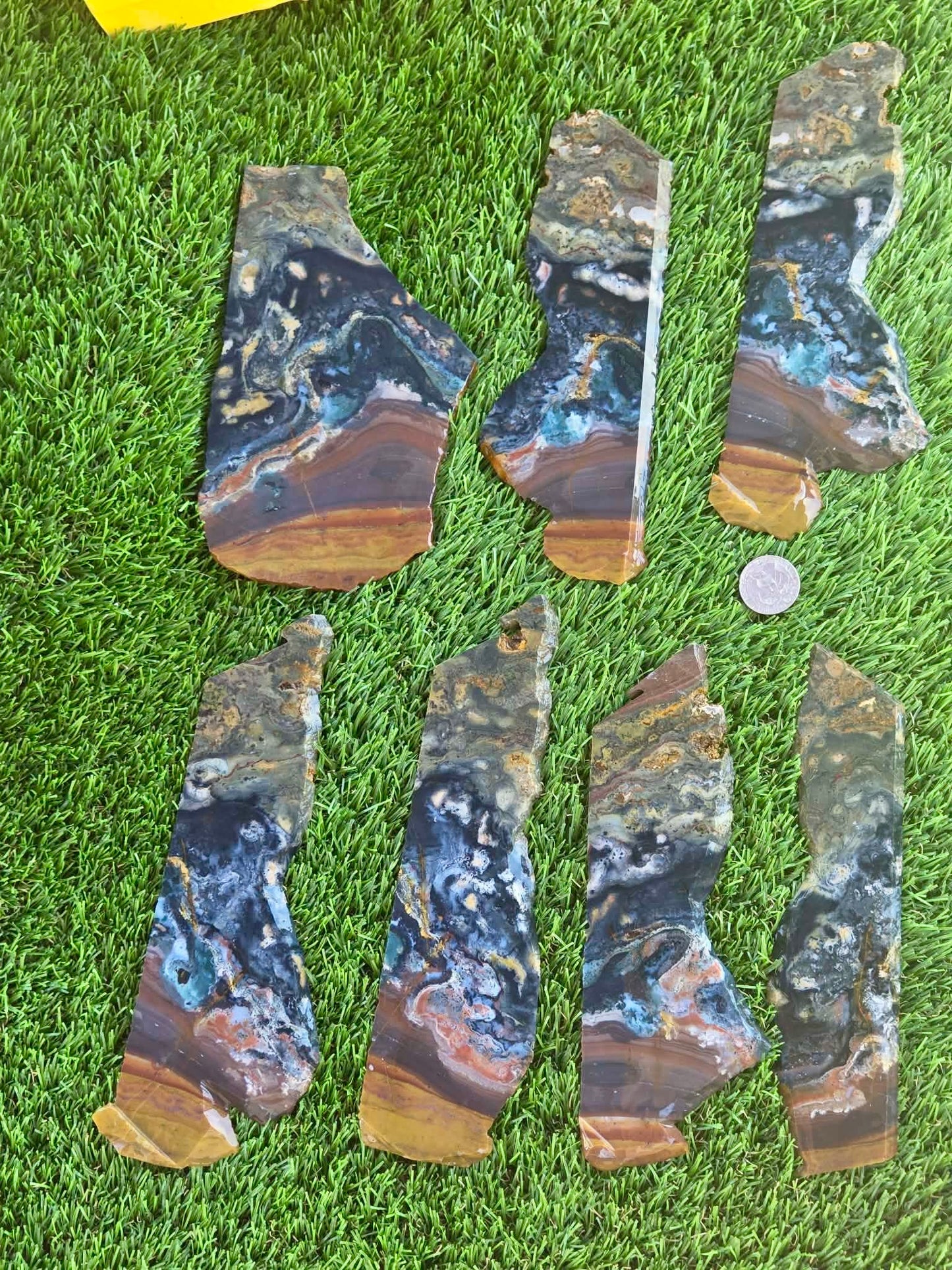 Indonesian Magnetic Banded Jasper Slabs Q813–819