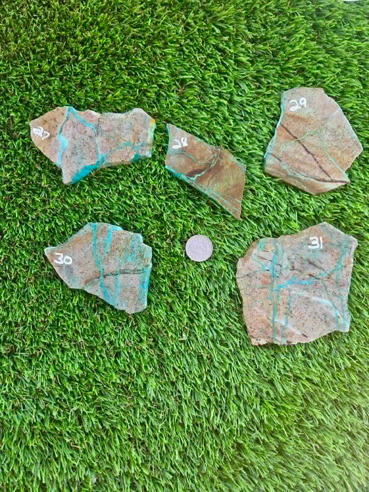 Globe Chrysocolla Slabs A27-31