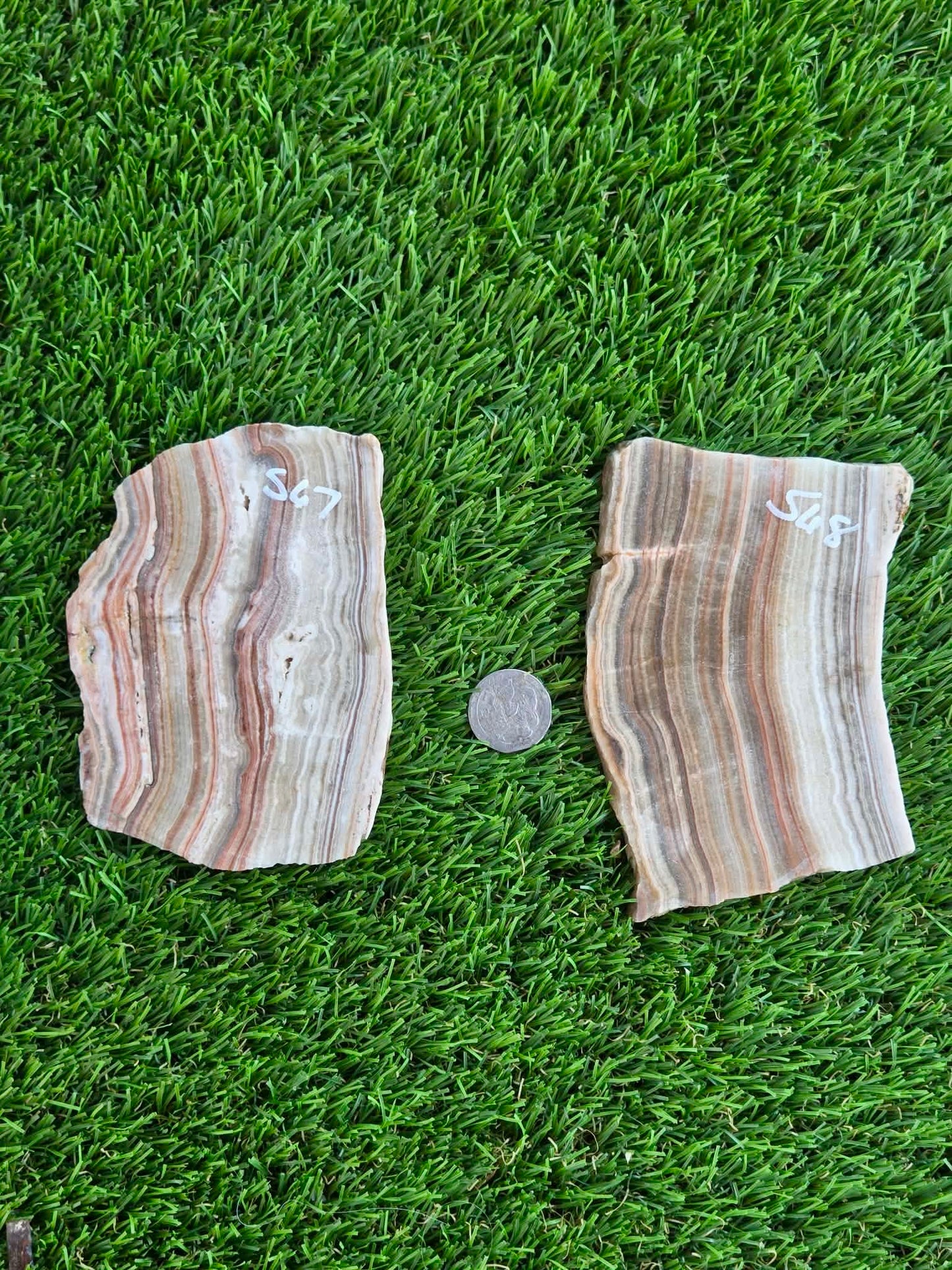 Natural Mexican Onyx Calcite Slabs L567-568