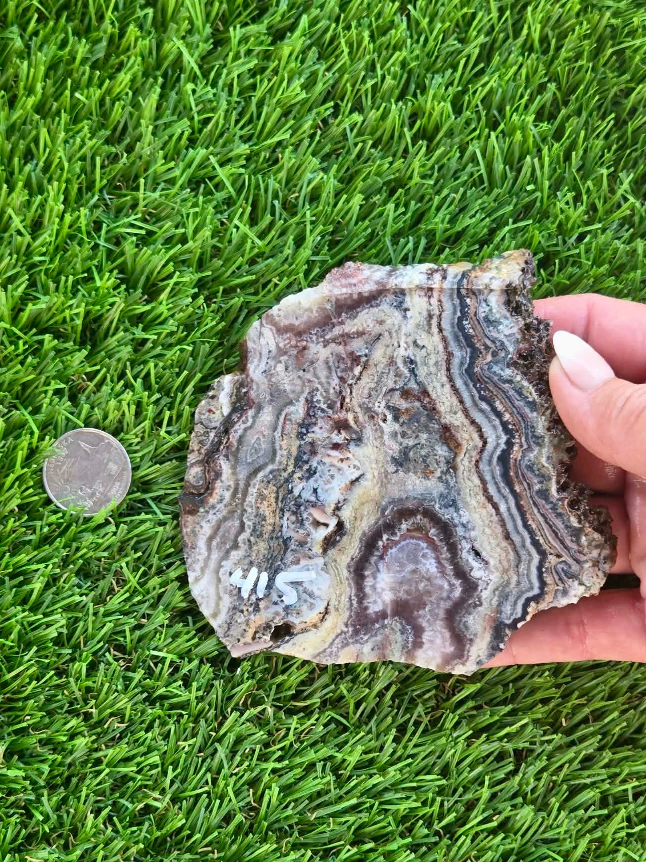 Spectrum Mine Banded Amethyst & Fluorite Slabs H415-419
