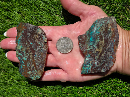 Chrysocolla & Cuprite Copper Mineral Slab Bundle  SB122