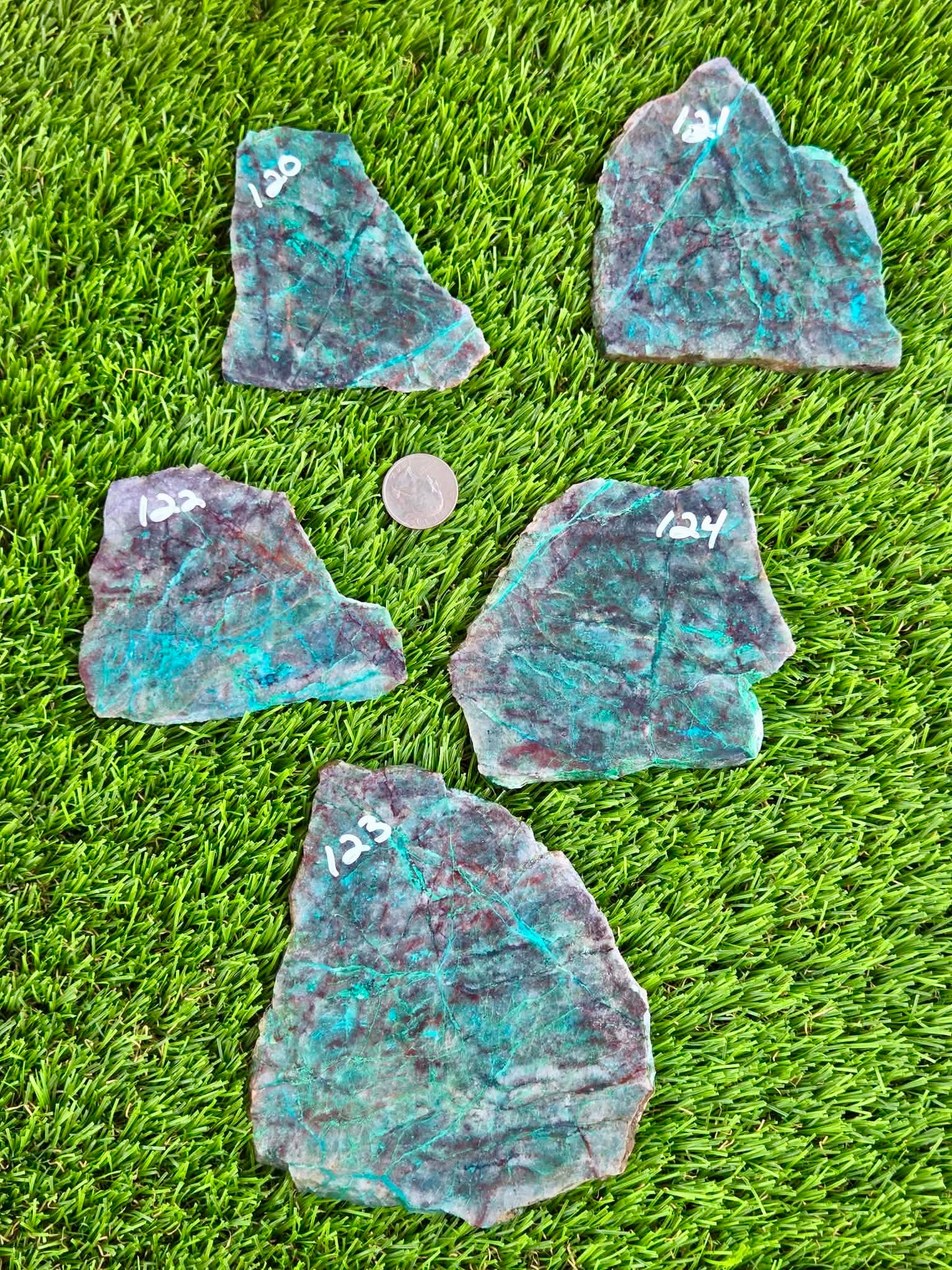Globe Chrysocolla Slabs B120-124