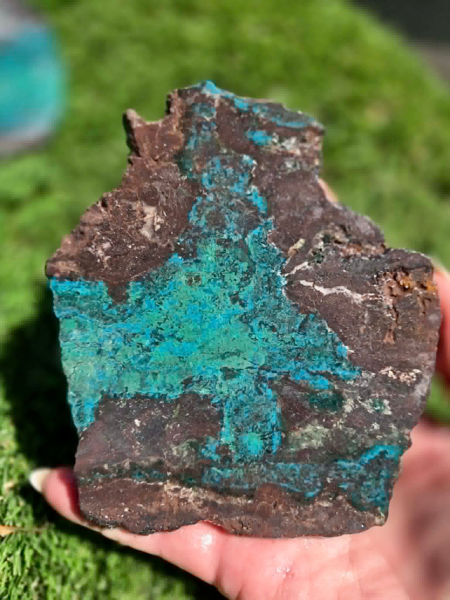 High-End Chrysocolla & Malachite Vein G314-316