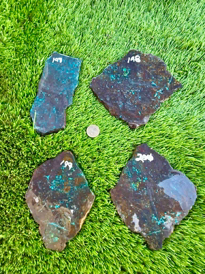 Galena Chrysocolla Rough Slab 197-200