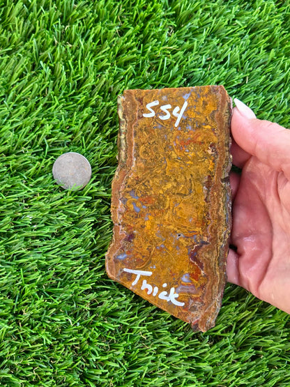 Plume Moss Agate Slabs L553-556