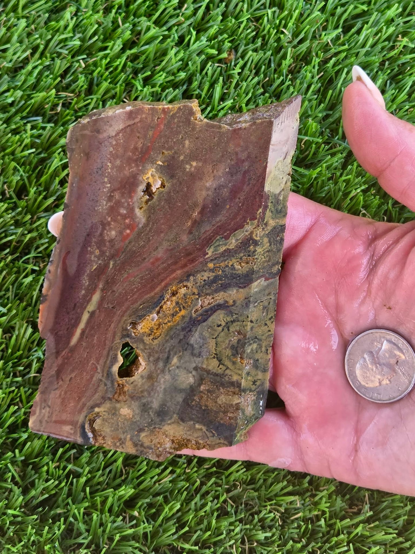 Indonesian Magnetic Banded Jasper Slabs Q824-827