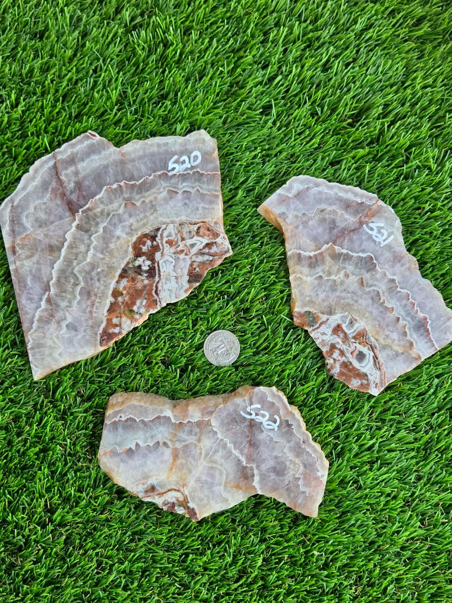 Mineral Mountain Chevron Amethyst Slabs K520-522
