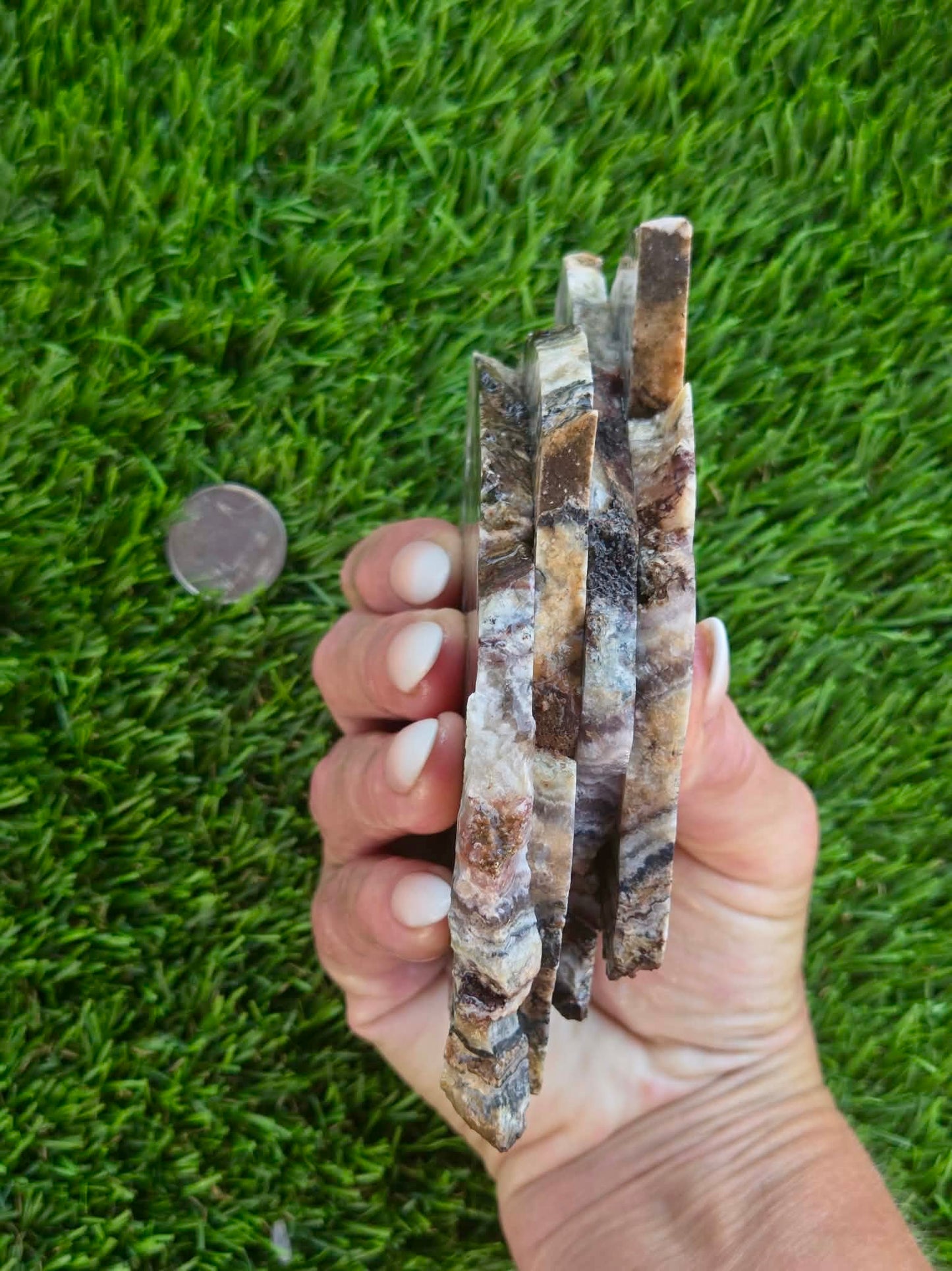 Spectrum Mine Banded Amethyst & Fluorite Slabs H415-419