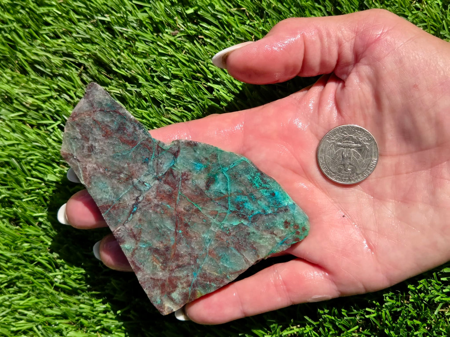 Globe Chrysocolla, Malachite & Quartz Slab Bundle SB 159