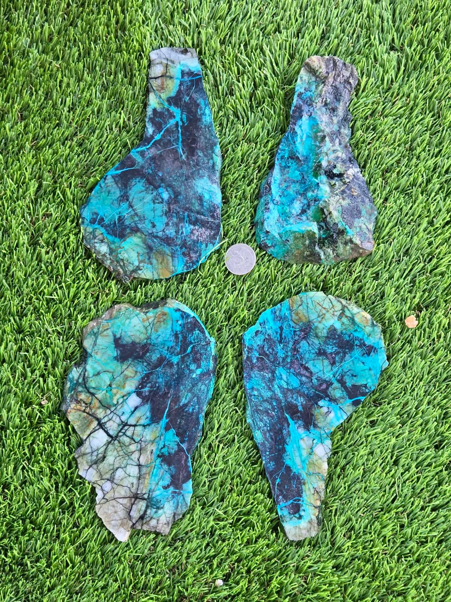 Inspiration Mine Chrysocolla & Cuprite Slabs T928–931
