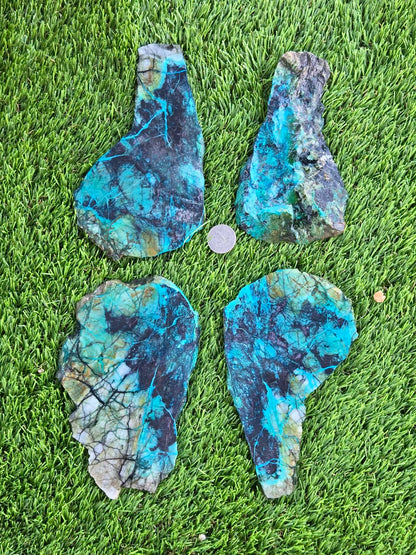 Inspiration Mine Chrysocolla & Cuprite Slabs T928–931