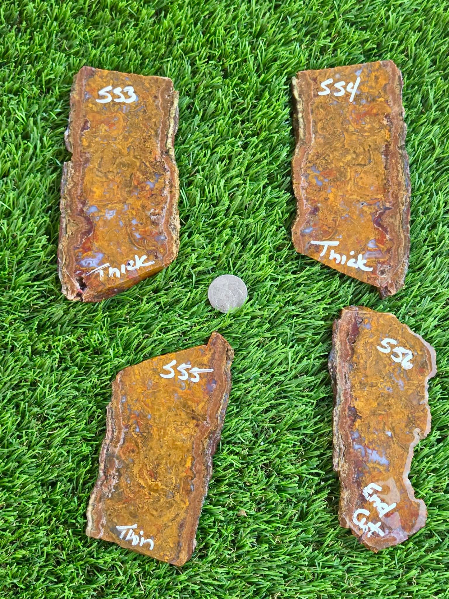 Plume Moss Agate Slabs L553-556