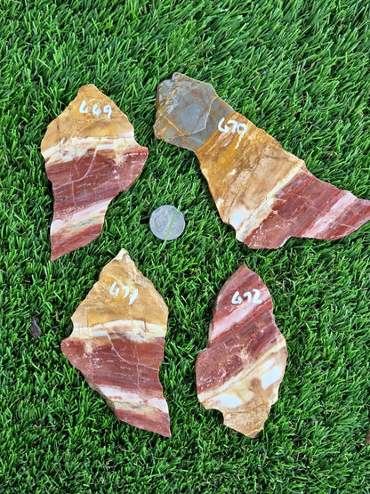 Multicolor Banded Jasper Slabs N669-672