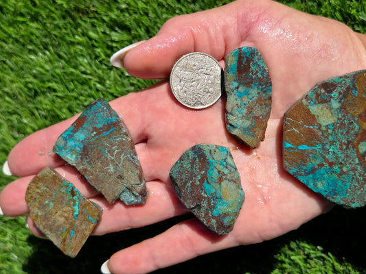 Shattuckite Slab Bundle – Hungrybird Mine SB8