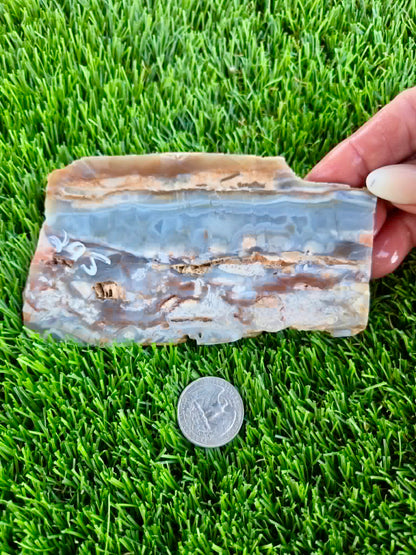 Rare Purple & Peach Burro Creek Agate Slabs F293-296