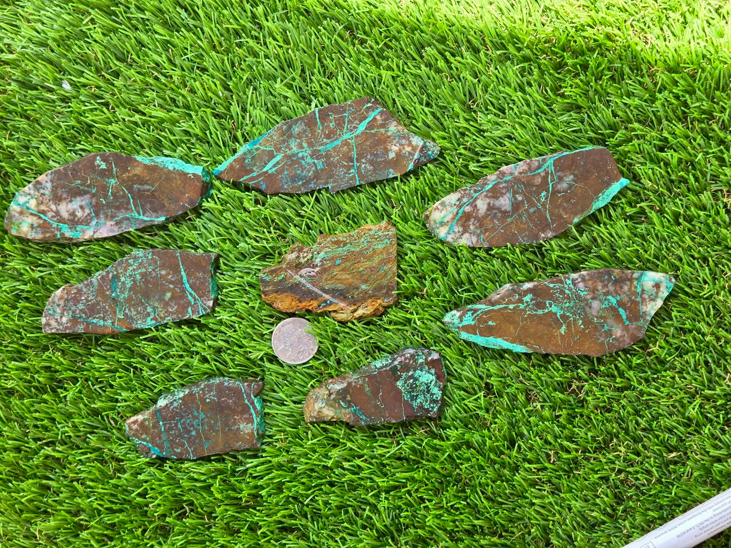 Globe Chrysocolla Spiderweb Slabs R871–878