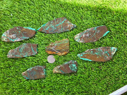 Globe Chrysocolla Spiderweb Slabs R871–878