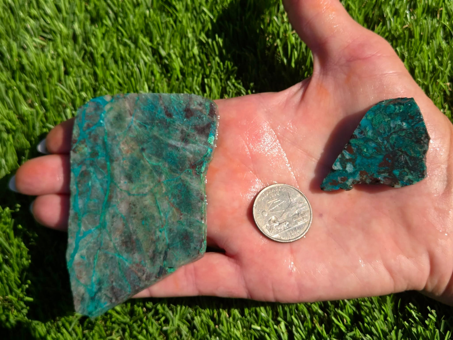 Spiderweb Malachite Slab Bundle SB144