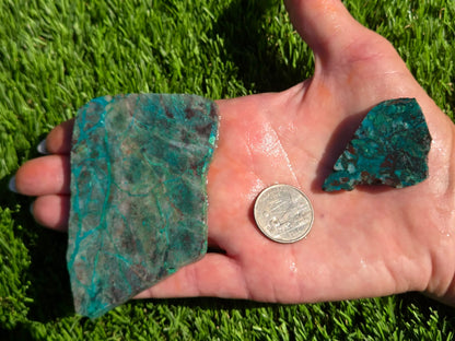Spiderweb Malachite Slab Bundle SB144