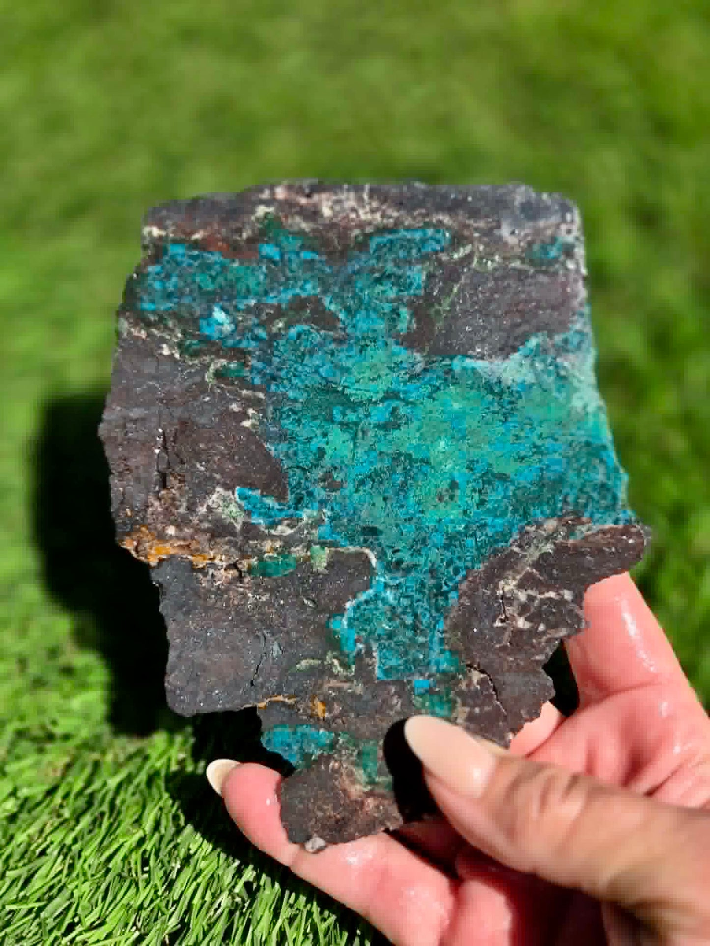 High-End Chrysocolla & Malachite Vein G314-316