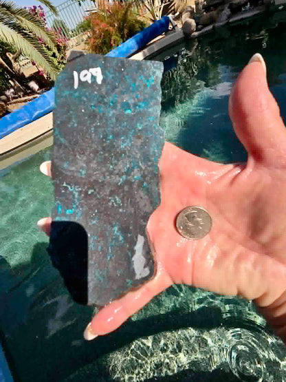 Galena Chrysocolla Rough Slab 197-200
