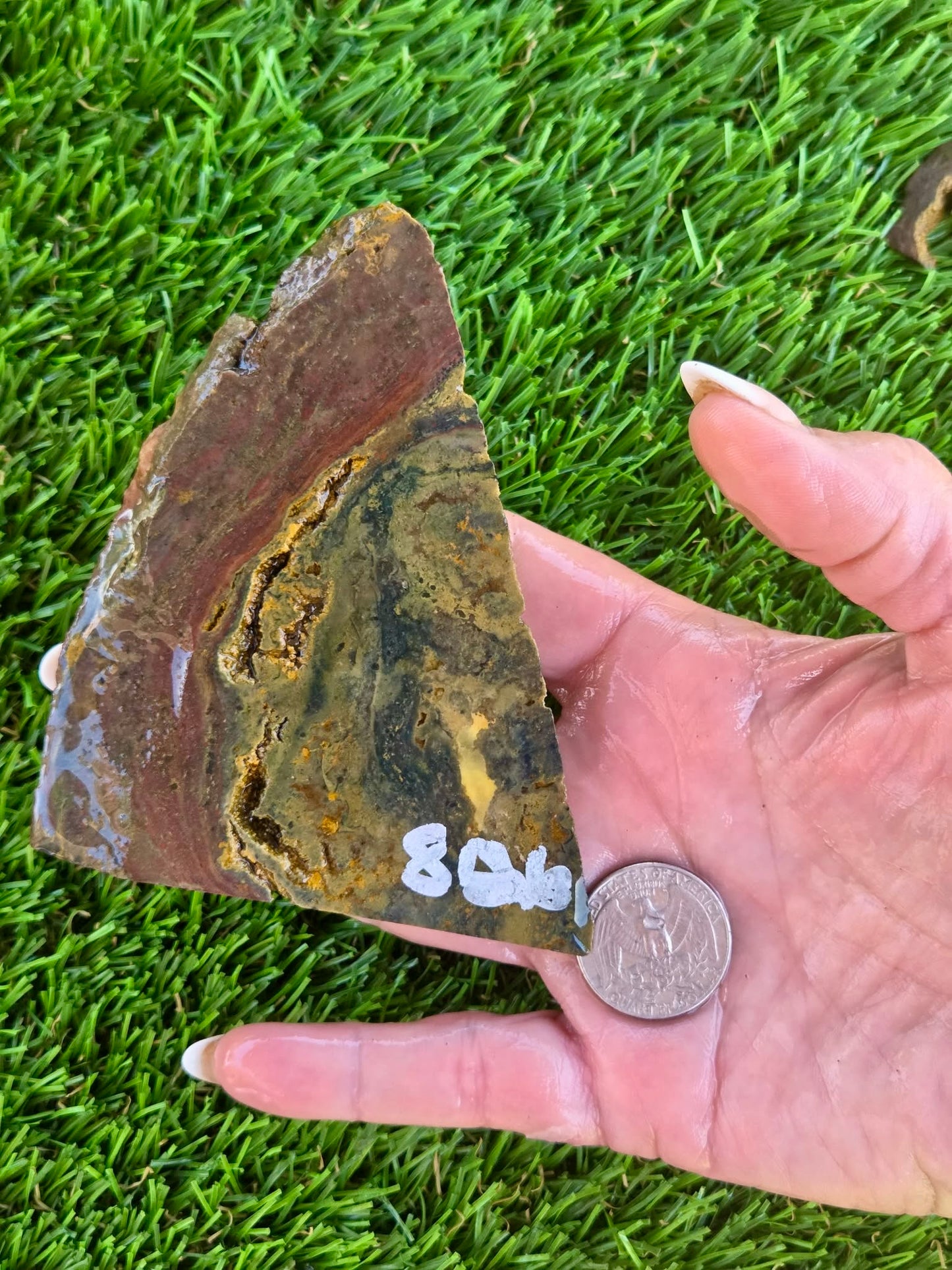 Indonesian Magnetic Banded Jasper Slabs Q824-827