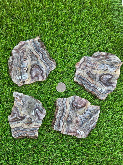 Spectrum Mine Banded Amethyst & Fluorite Slabs H415-419