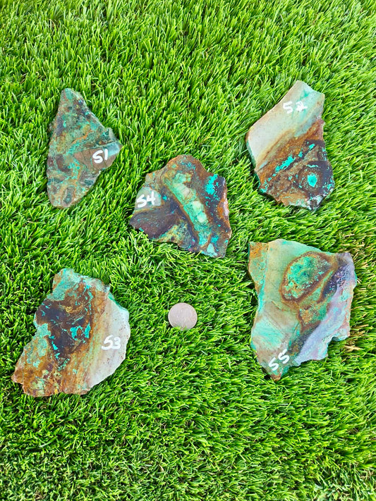 Globe Chrysocolla Slabs A50-55