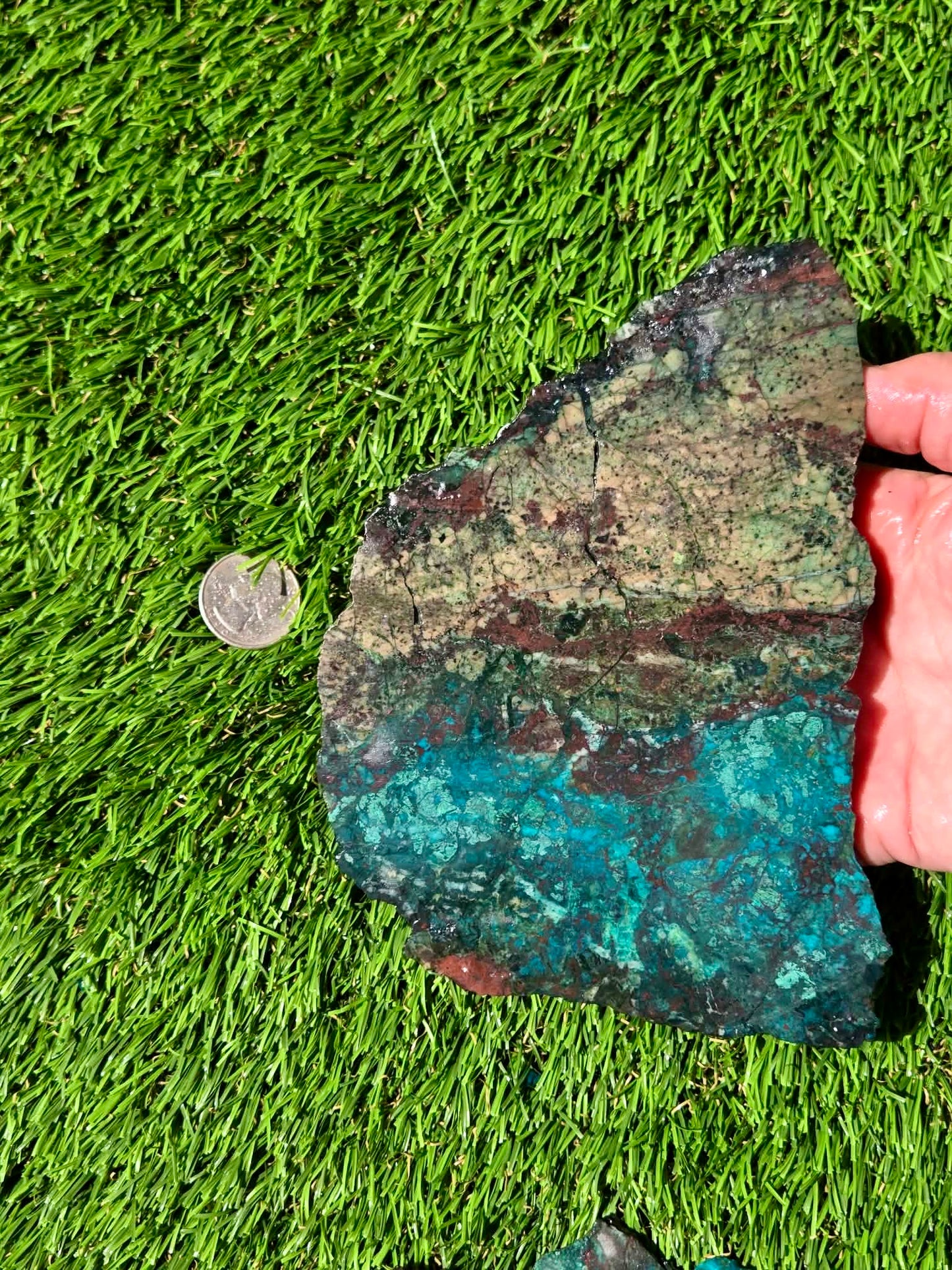 Inspiration Mine Chrysocolla, Malachite & Silica Slabs T896–900