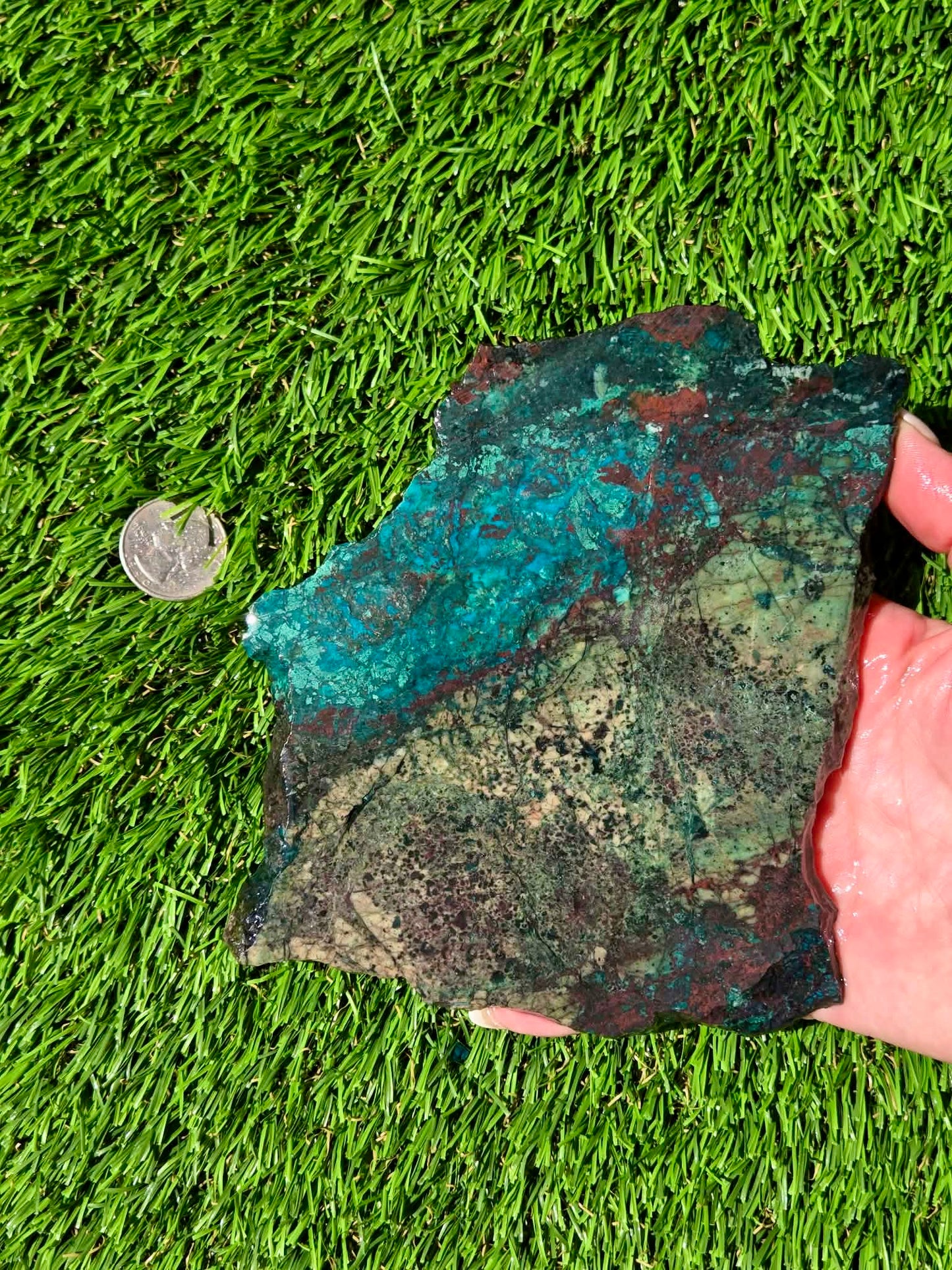 Inspiration Mine Chrysocolla, Malachite & Silica Slabs T896–900
