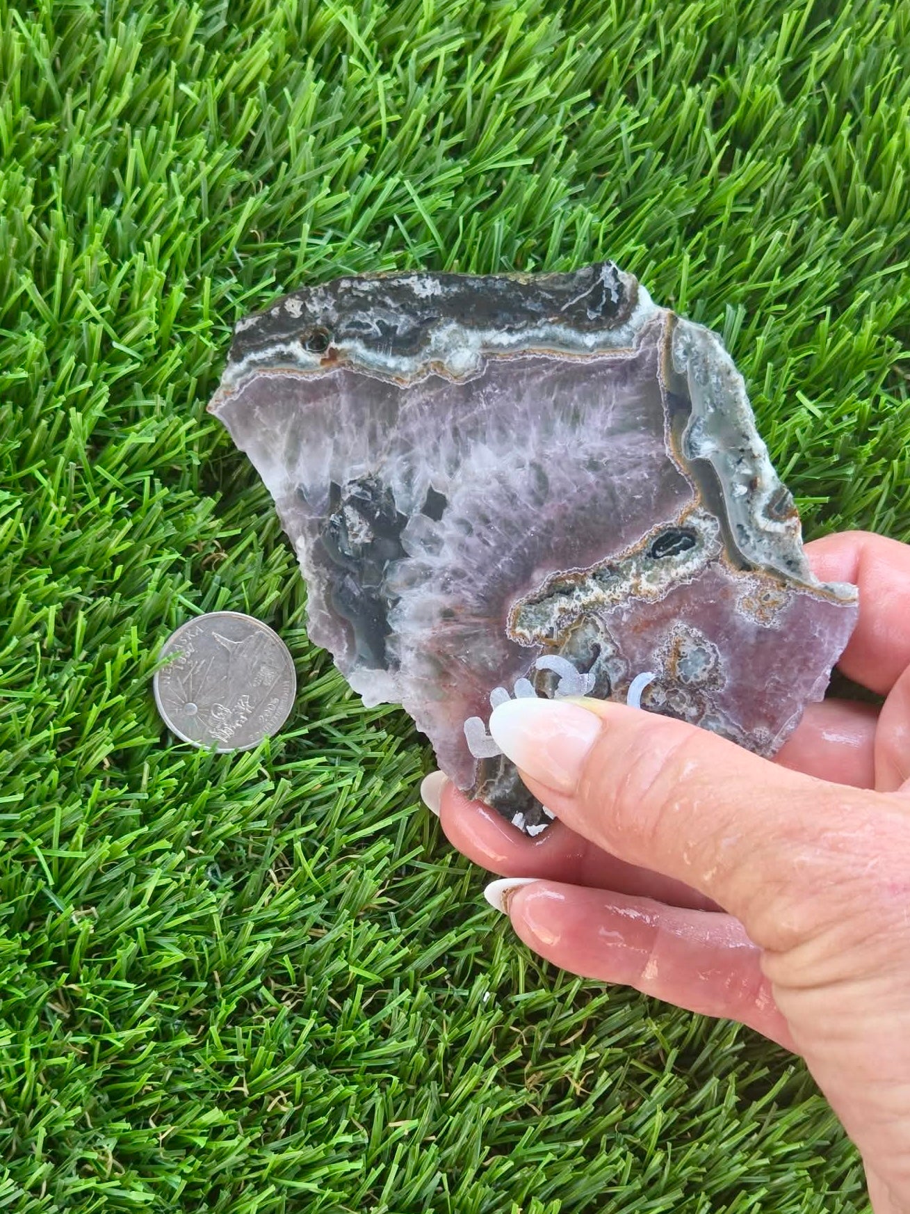 Banded Amethyst & Agate Slabs H409-414
