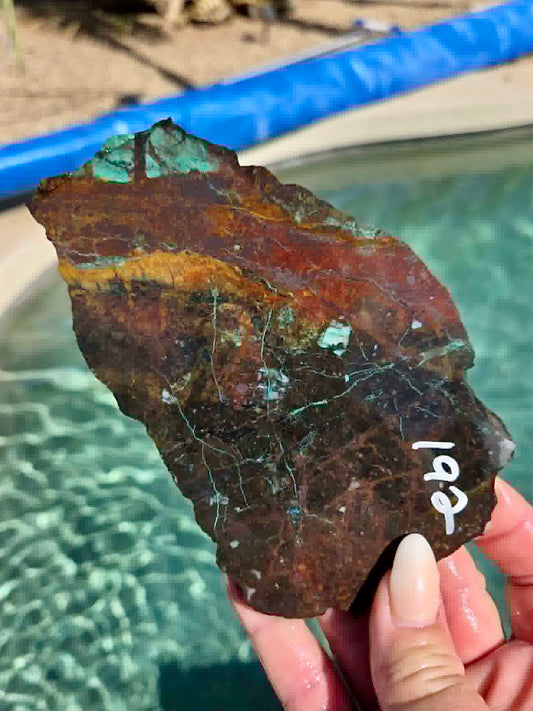 Galena Chrysocolla Rough Slab 192-196