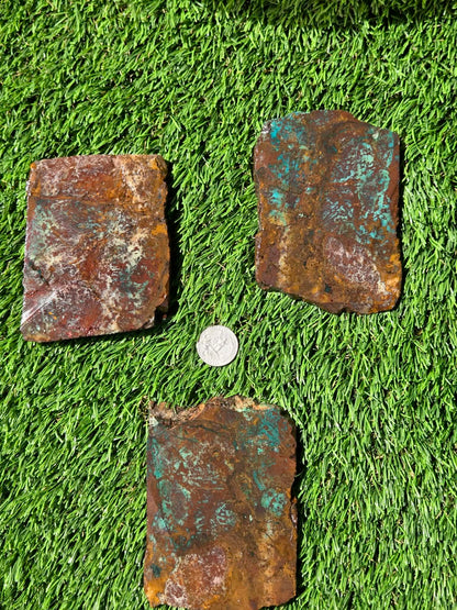 Planet Mine Chrysocolla & Malachite Slabs R852–854