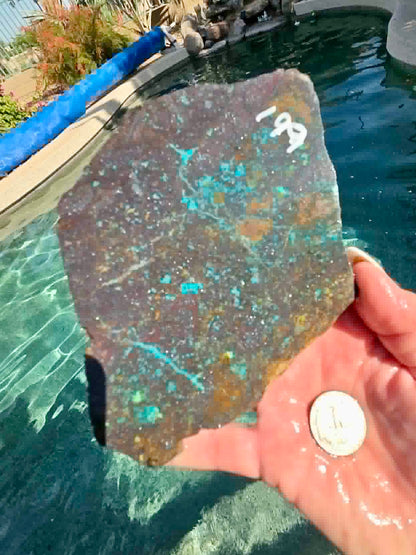 Galena Chrysocolla Rough Slab 197-200