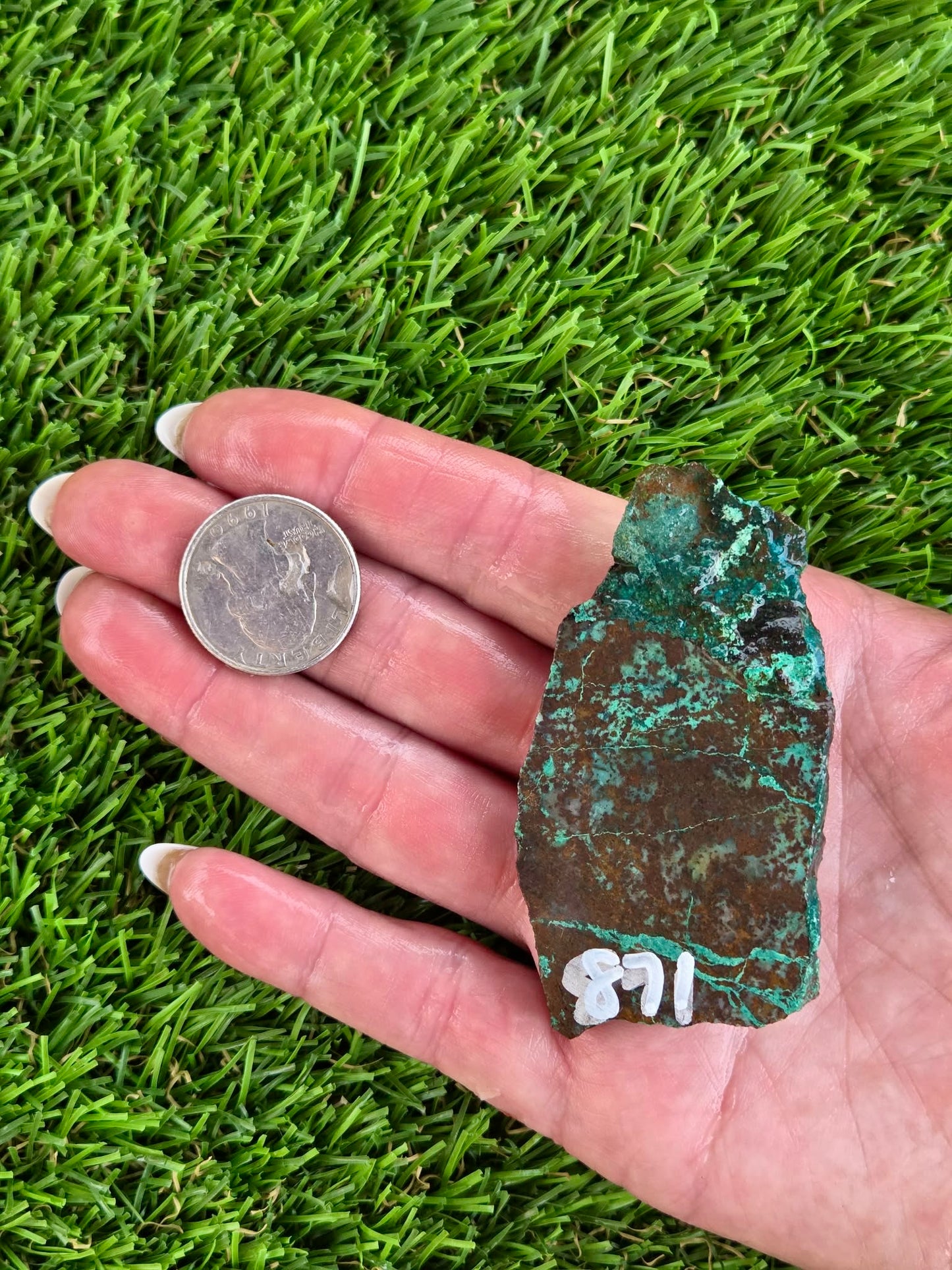 Globe Chrysocolla Spiderweb Slabs R871–878