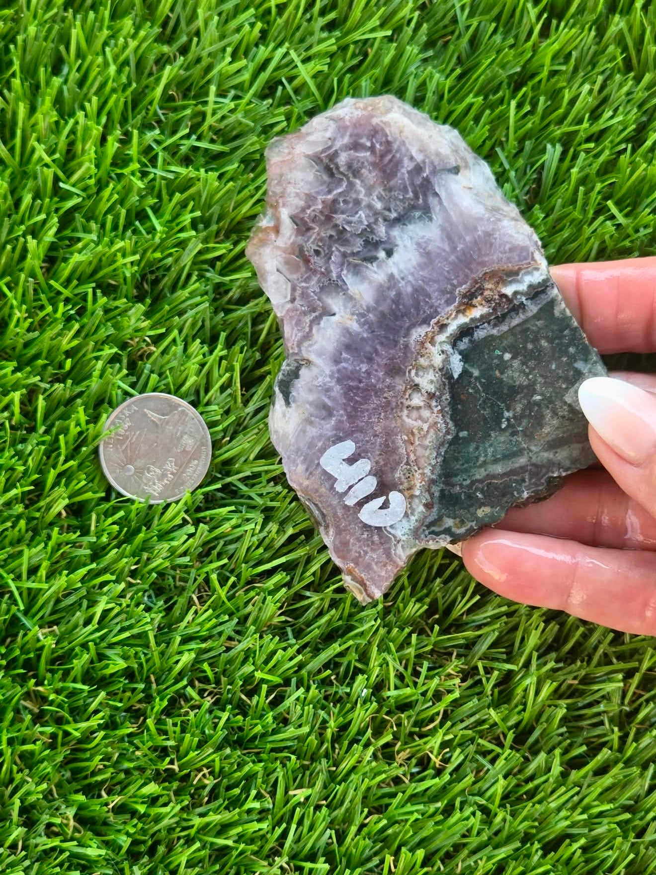 Banded Amethyst & Agate Slabs H409-414